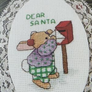 Designs for the Needle Dear Santa Bunny Lace Ornament Counted Cross Stitch Kit